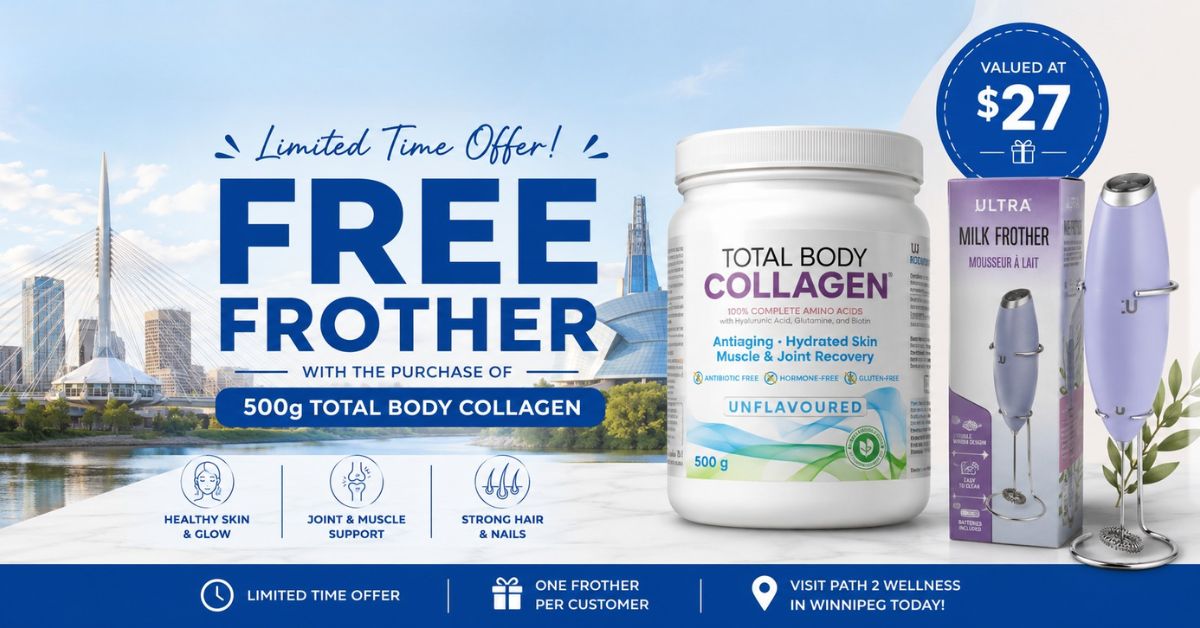 Free Frother with the purchase of 500g total body collagen